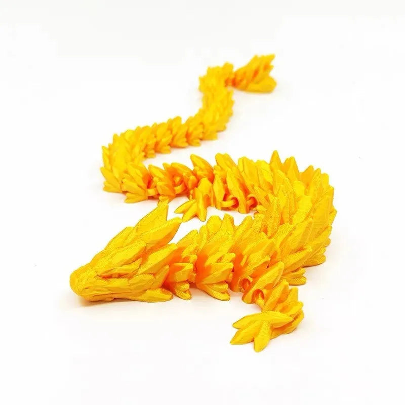 1Pc 3D Printed Gemstone Dragon Figurine-Iridescent Plastic Desk Decor, Ideal for Bedroom & Office, Perfect Gift for Christmas