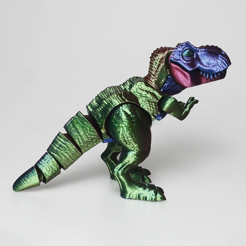 3d Printed Muscle Tyrannosaurus Rex Dinosaur Children's Creative Toy Stall, Multi-color Free Joint Decorative Model Ornament