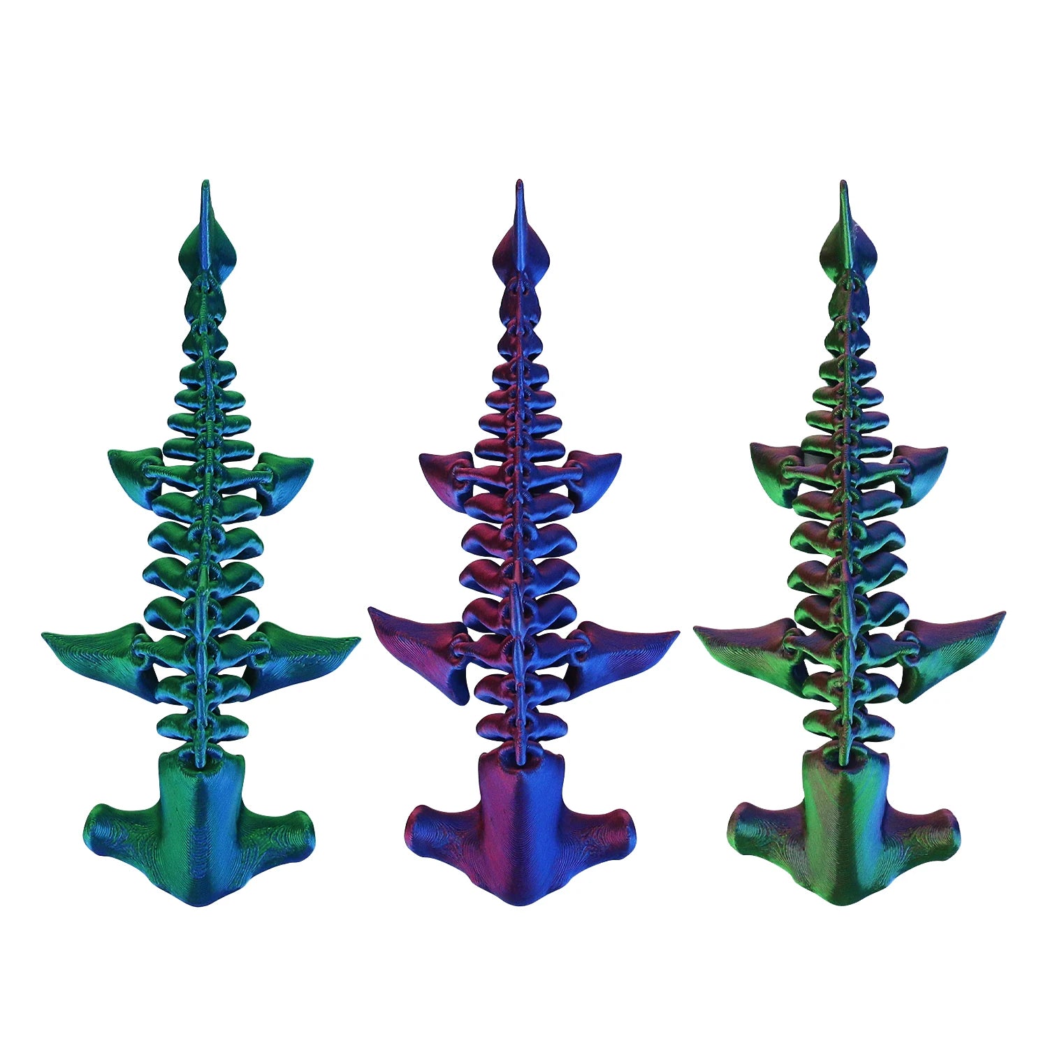 3D printed hammerhead shark toy, can be used as a ornament, with movable joints throughout the body