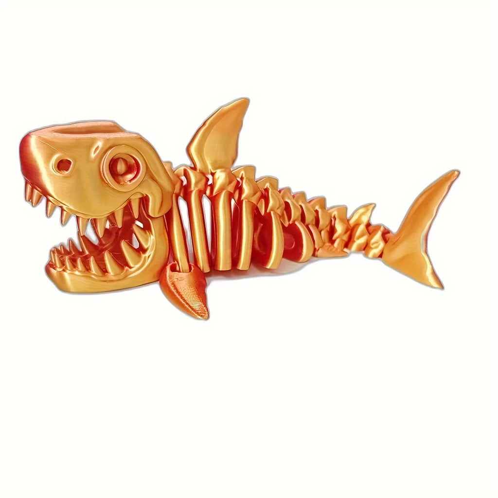 3D Printed Articulated Shark Skeleton Ornament, Ideal for Halloween, Easter, Christmas Gifts for Enthusiasts And Collectors