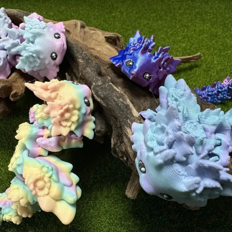 3D Print toy Salamander Dragon Desktop Ornament 3d Print Animals Home Office Crafts Print Characters Christmas Gift Action Figur