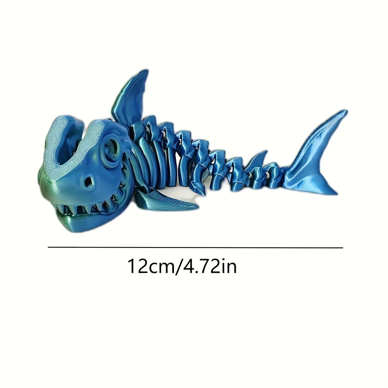 3D Printed Articulated Shark Skeleton Ornament, Ideal for Halloween, Easter, Christmas Gifts for Enthusiasts And Collectors