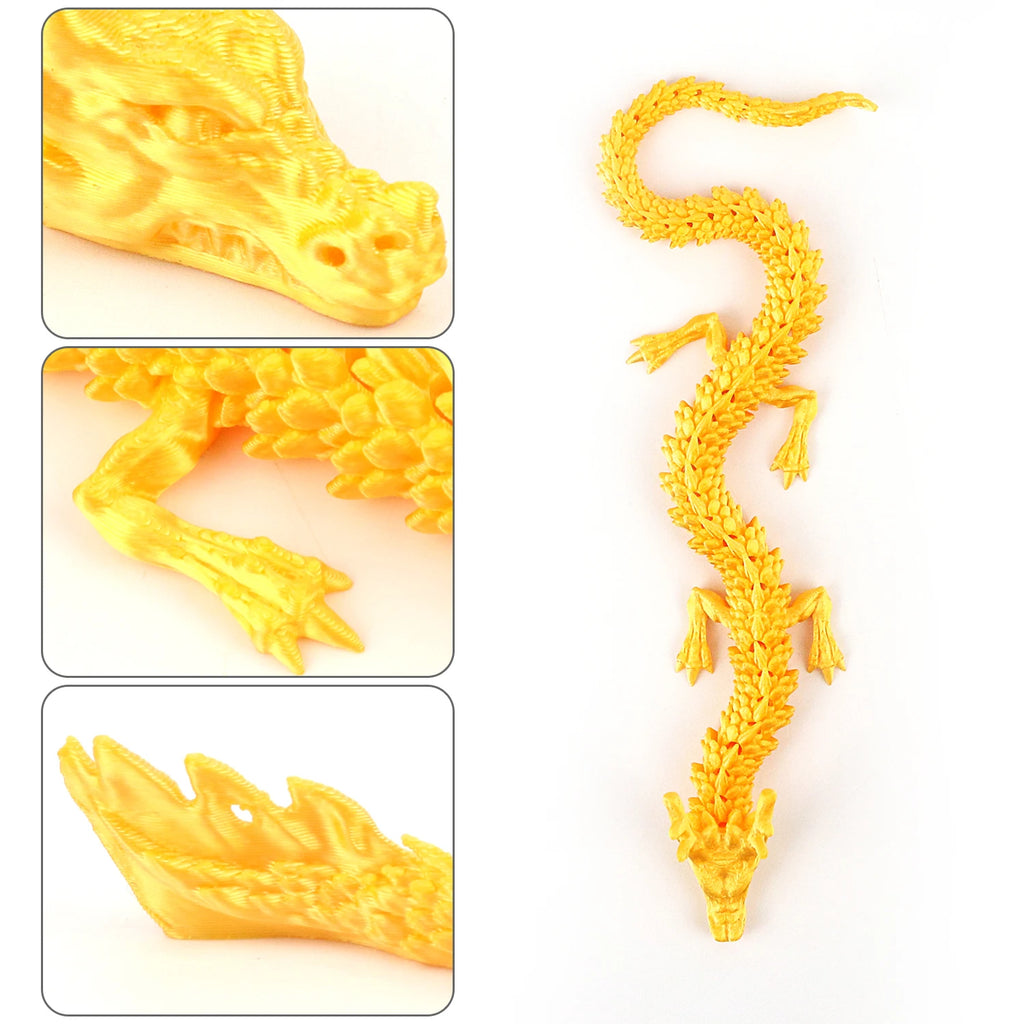 3D Printing Stereoscopic Dragon Desktop Pendant 3D Printing Stress Relieving Toy Joint Flexibly Swinging