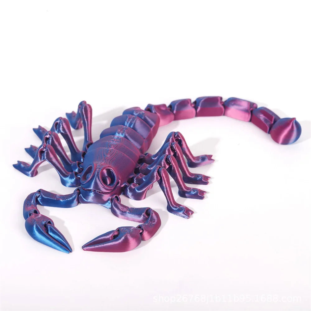 3D Printed Scorpion Simulation Toy Movable Retractable Joints Creative Model Desktop Decoration Collection Ornaments Gifts