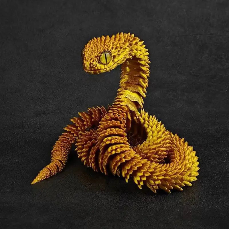 3D Printed Snake 45/60cm Articulated Snake Joint Mobility Simulation Animals Snake Office Desktop Ornament Kids Christmas Gift