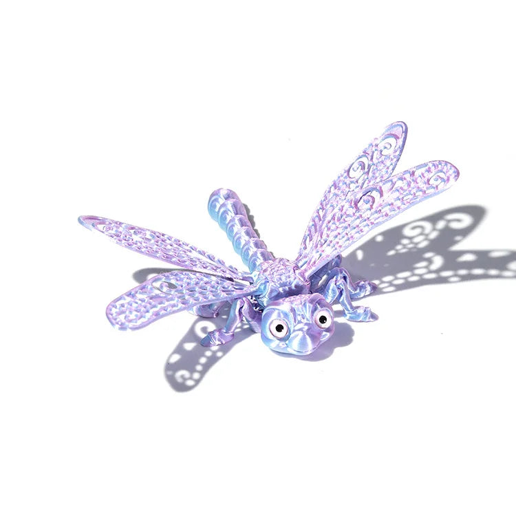 3D Printed Dragonfly Figurine Collectible Desk Decor Transformable Design,For Halloween Christmas Xmas Thanksgiving Toy Kids