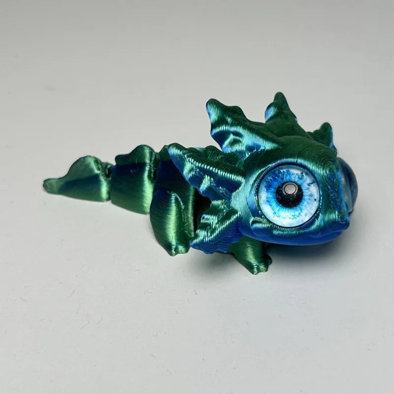 3D Printing Salamander Figures Multi-Joint Movable Simulation Eyes for Home Accessories Kids Gift Living Room Decoration
