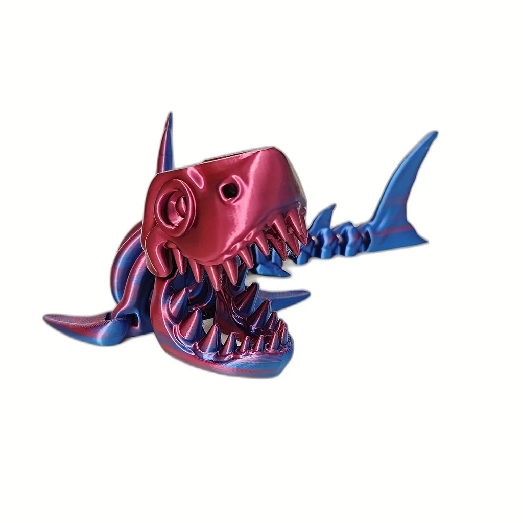 3D Printed Articulated Shark Skeleton Ornament, Ideal for Halloween, Easter, Christmas Gifts for Enthusiasts And Collectors