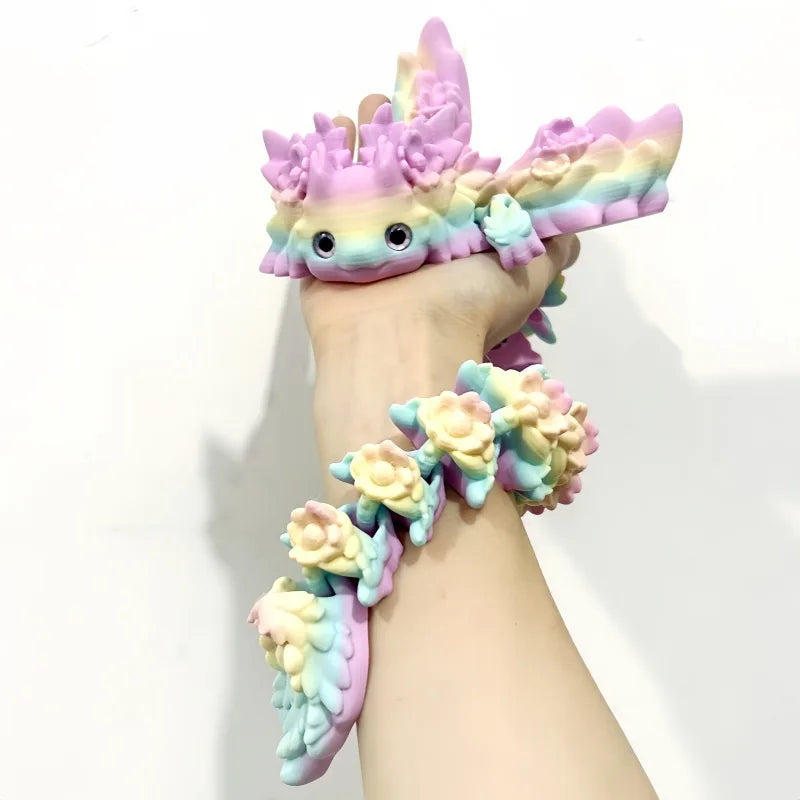 3D Print toy Salamander Dragon Desktop Ornament 3d Print Animals Home Office Crafts Print Characters Christmas Gift Action Figur