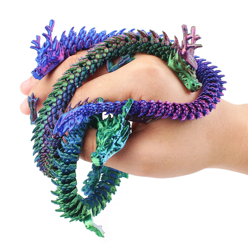 3D Printing Stereoscopic Dragon Desktop Pendant 3D Printing Stress Relieving Toy Joint Flexibly Swinging