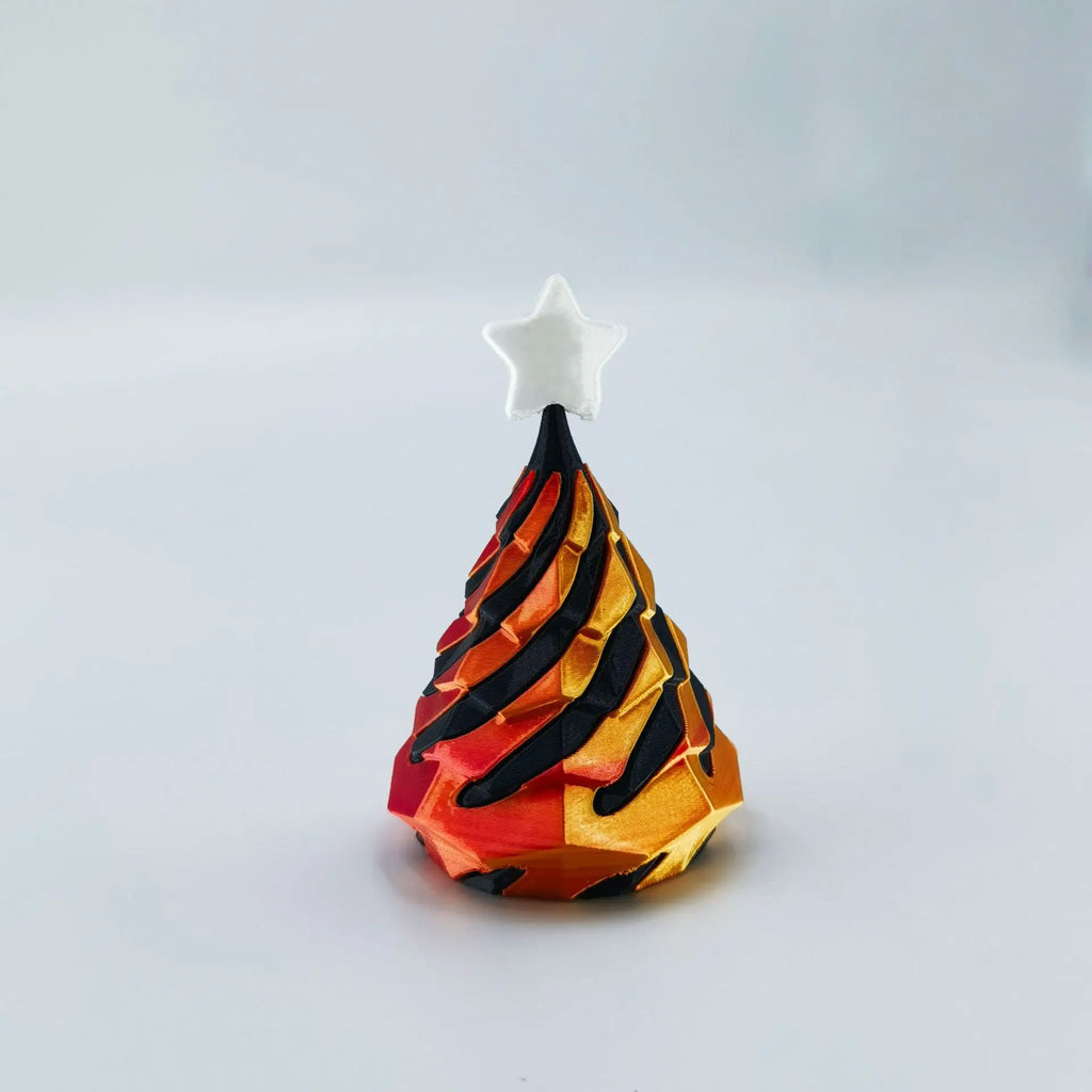 3D printed Christmas tree Mini 3d Printed Christmas Rotating Push and Push Music Ornament Halloween Kid Toy Companionship Gif
