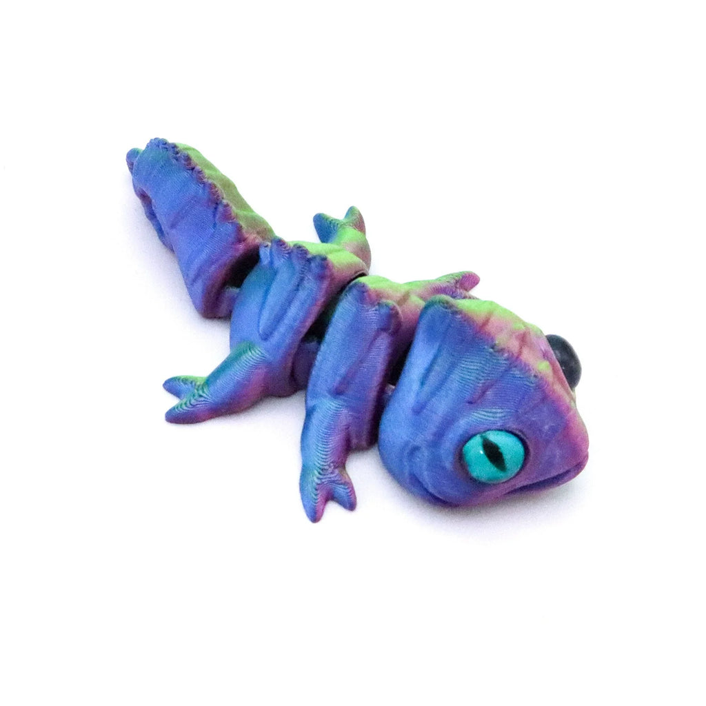 3D Printing Chameleon Lizard Figures Multi-joint Movable Simulation Eyes for Home Accessories Kids Gift Living Room Decoration