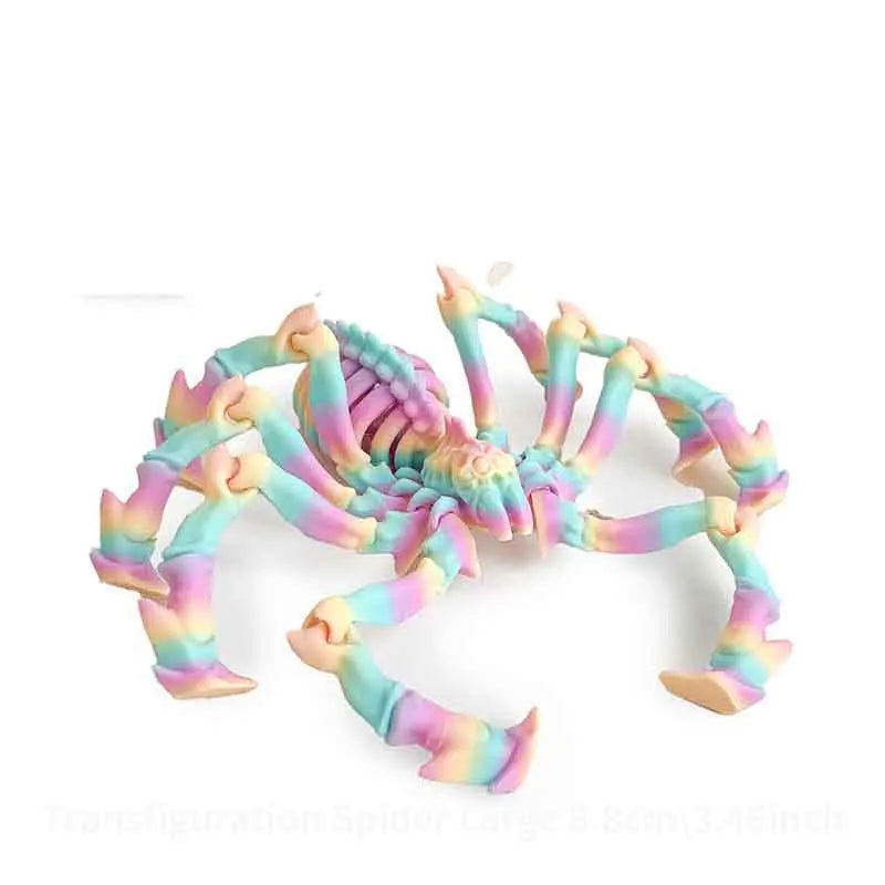 3D Printed Spider Simulation Toy elasticity Contracted Movable Joints Creative Model Desktop Decoration Ornaments Gift