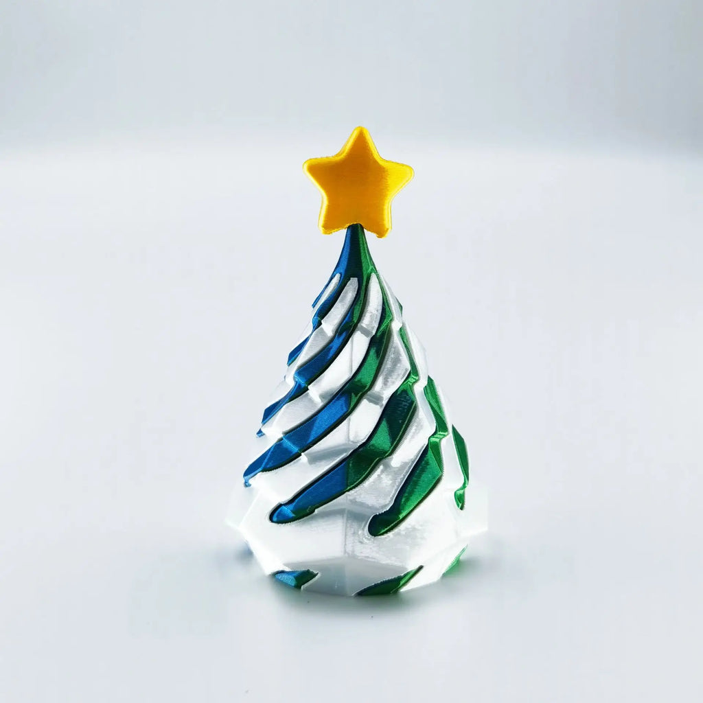 3D printed Christmas tree Mini 3d Printed Christmas Rotating Push and Push Music Ornament Halloween Kid Toy Companionship Gif