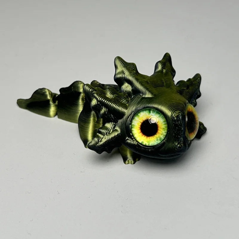 3D Printing Salamander Figures Multi-Joint Movable Simulation Eyes for Home Accessories Kids Gift Living Room Decoration