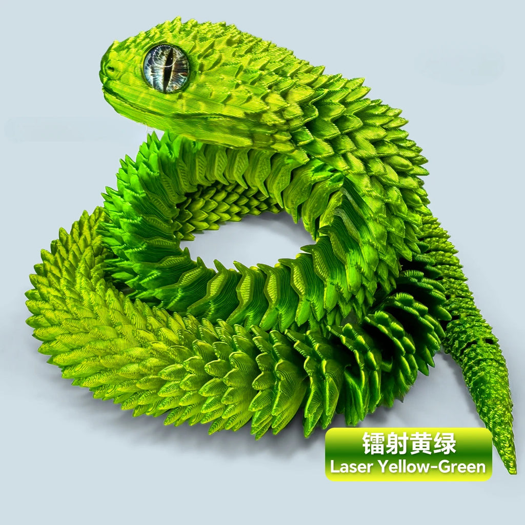 3D Printed Snake Movable Joint Simulation Snake Figurine Creative Home Office Desktop Ornament 2025 New Year Gifts Crafts Gift