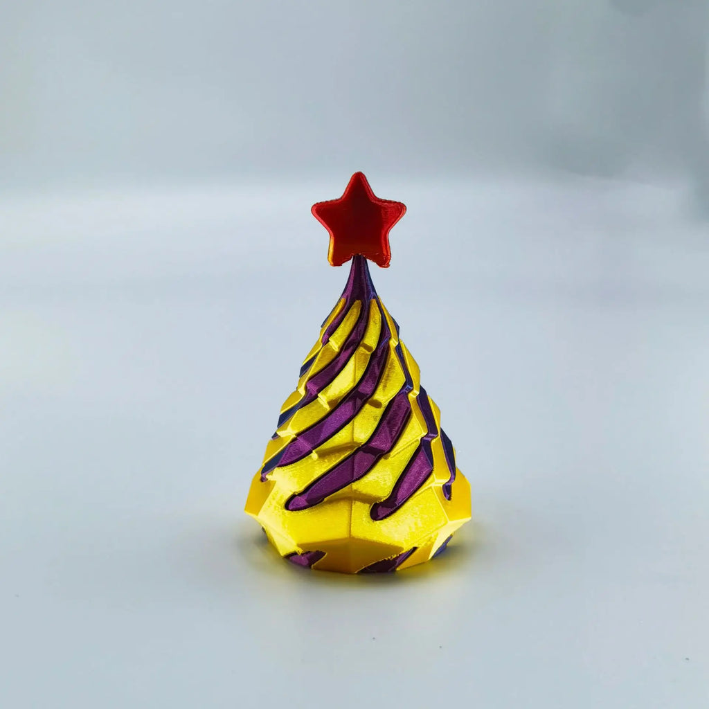 3D printed Christmas tree Mini 3d Printed Christmas Rotating Push and Push Music Ornament Halloween Kid Toy Companionship Gif