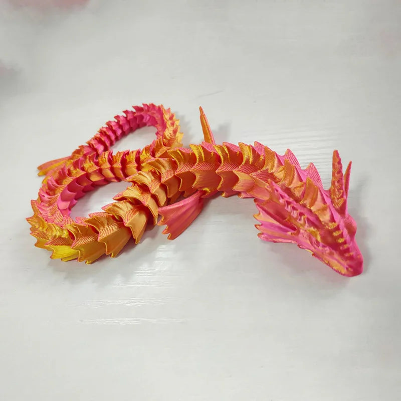 Printed 3D Gem Dragon Crystal Fidget Toy Rotatable Articulated Dragon Ideal Gift for Kids with ADHD Perfect for Birthday New