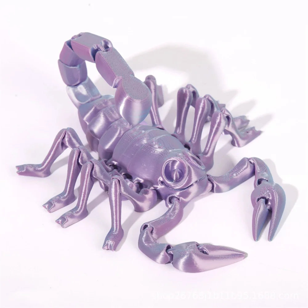 3D Printed Scorpion Simulation Toy Movable Retractable Joints Creative Model Desktop Decoration Collection Ornaments Gifts