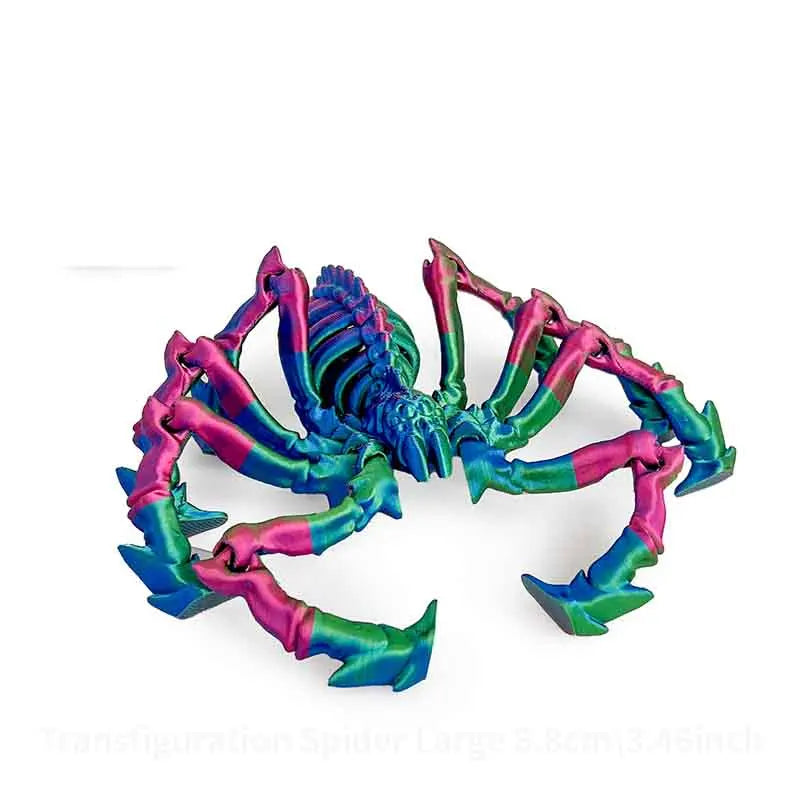 3D Printed Spider Simulation Toy elasticity Contracted Movable Joints Creative Model Desktop Decoration Ornaments Gift