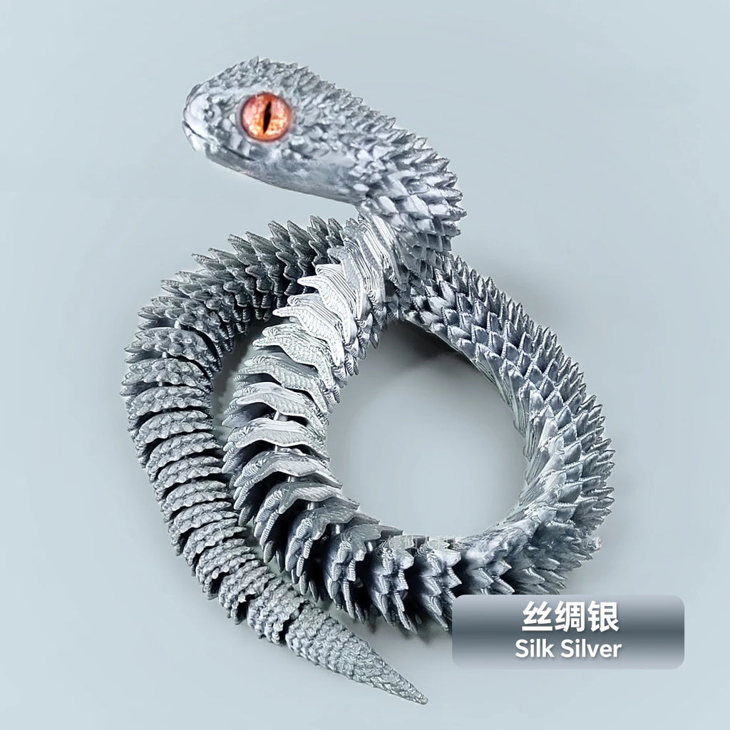 3D Printed Snake Movable Joint Simulation Snake Figurine Creative Home Office Desktop Ornament 2025 New Year Gifts Crafts Gift