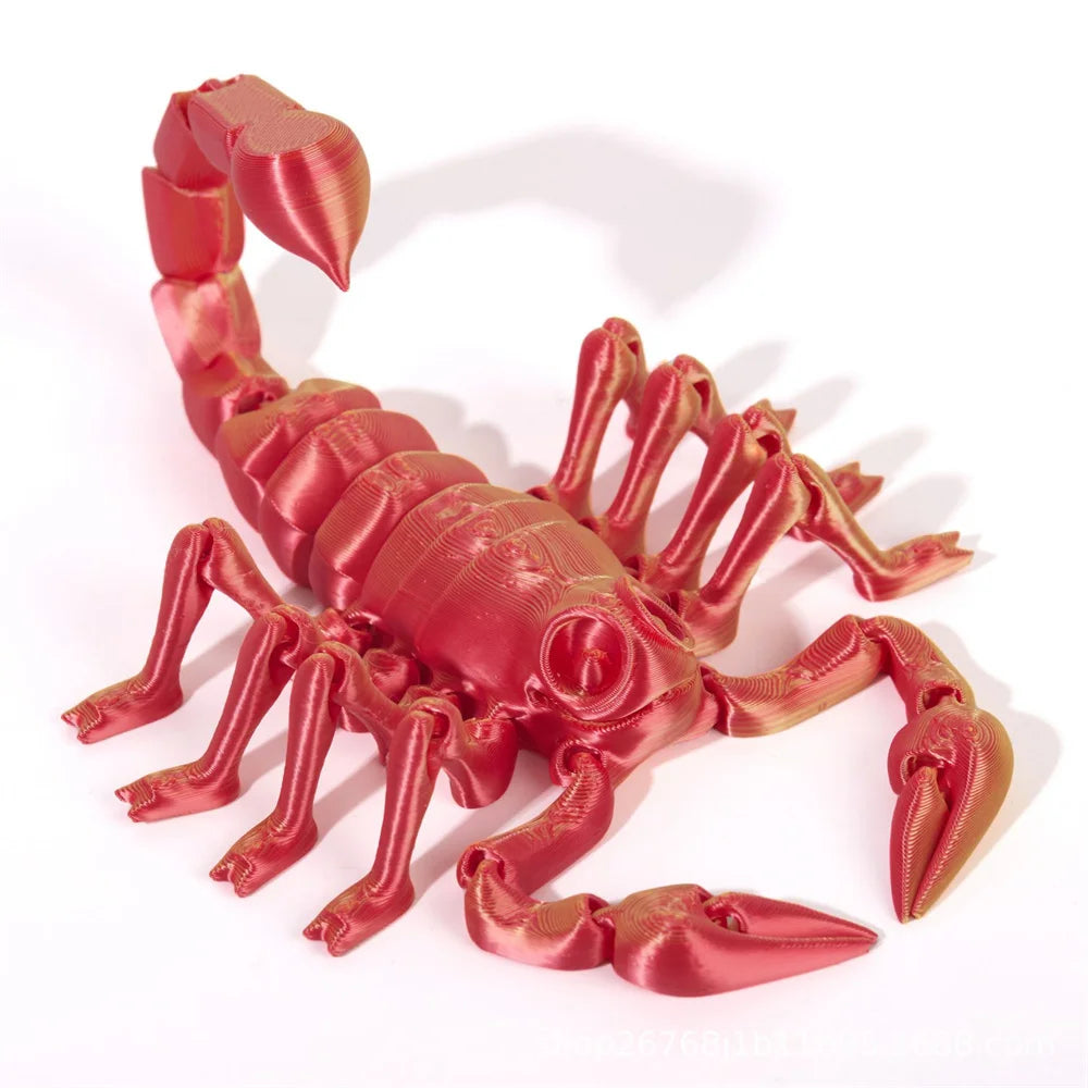 3D Printed Scorpion Simulation Toy Movable Retractable Joints Creative Model Desktop Decoration Collection Ornaments Gifts