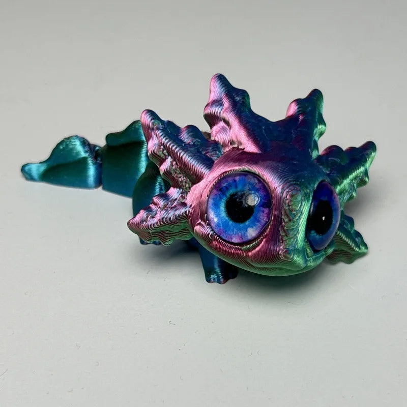 3D Printing Salamander Figures Multi-Joint Movable Simulation Eyes for Home Accessories Kids Gift Living Room Decoration