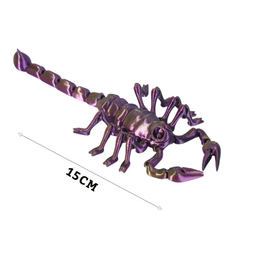3D Printed Scorpion Simulation Toy Movable Retractable Joints Creative Model Desktop Decoration Collection Ornaments Gifts