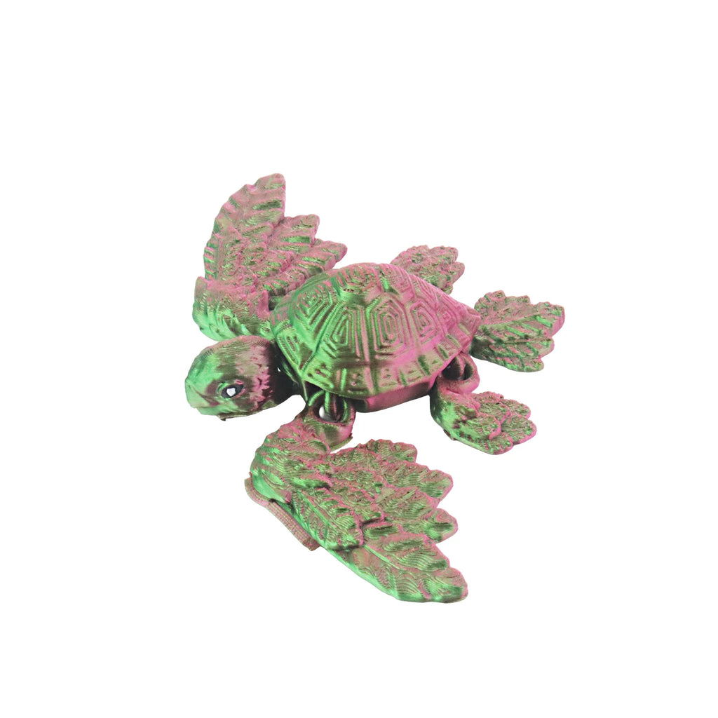 Innovative 3D printed winged turtle, movable joint design, stress relieving turtle statue, desktop decoration