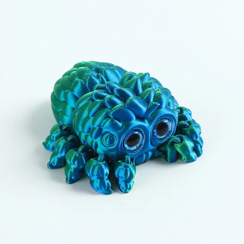 3D Printed Small Spider Cute &Realistic Display Stand Toy Model with Movable Joints for Vehicle Desk Figurine and Christmas Gift