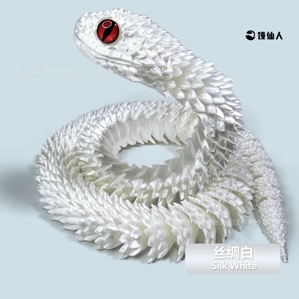 30/60cm 3D Printed Snake Action Figures Articulated Movable Joint Simulation Snake Model Sensory Toys 3D Printed Toys for Kids