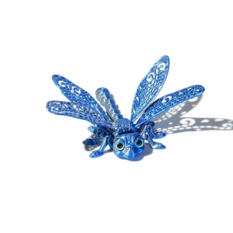3D Printed Dragonfly Figurine Collectible Desk Decor Transformable Design,For Halloween Christmas Xmas Thanksgiving Toy Kids
