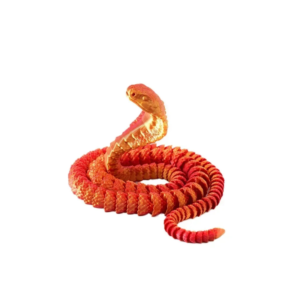 25cm 3D Printed Snake 3D Printed Figure Desk Accessories Toy for Kid 3D Printed Dragon Room Desktop Ornament Office Accessories