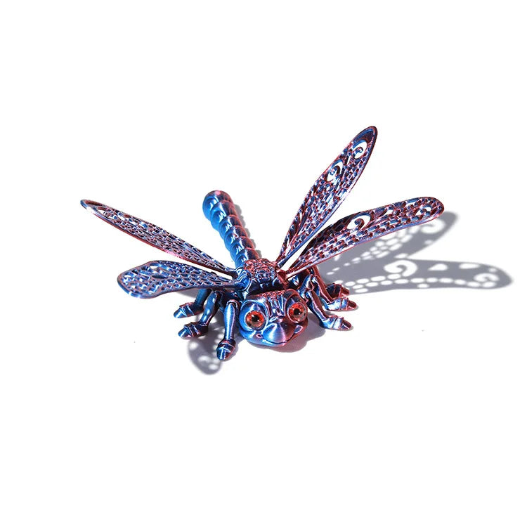 3D Printed Dragonfly Figurine Collectible Desk Decor Transformable Design,For Halloween Christmas Xmas Thanksgiving Toy Kids
