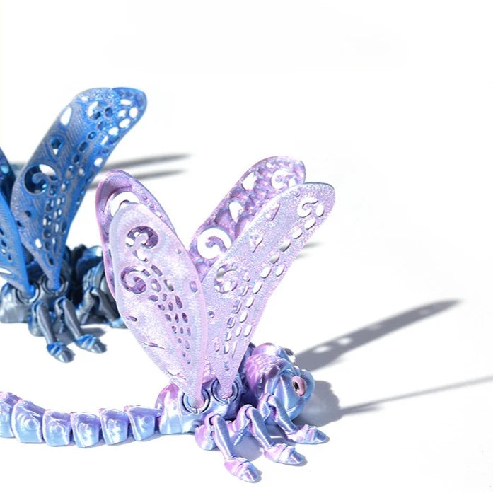 3D Printed Dragonfly Figurine Collectible Desk Decor Transformable Design,For Halloween Christmas Xmas Thanksgiving Toy Kids