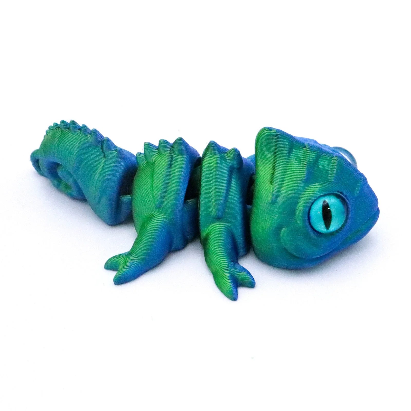 3D Printing Chameleon Lizard Figures Multi-joint Movable Simulation Eyes for Home Accessories Kids Gift Living Room Decoration