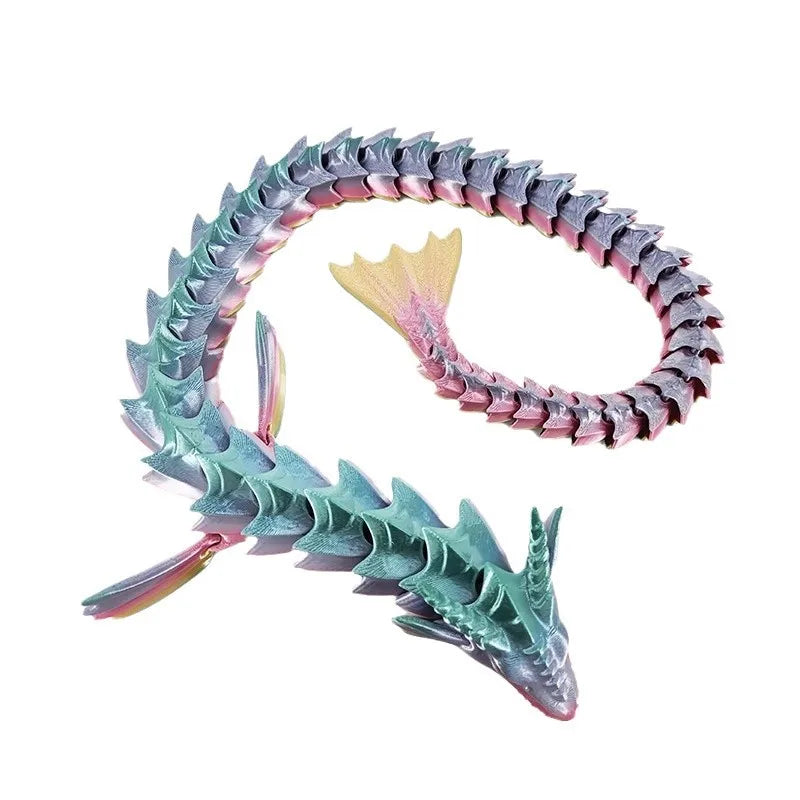 Printed 3D Gem Dragon Crystal Fidget Toy Rotatable Articulated Dragon Ideal Gift for Kids with ADHD Perfect for Birthday New