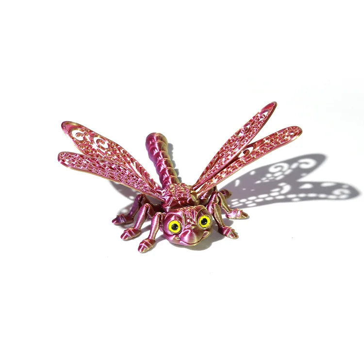 3D Printed Dragonfly Figurine Collectible Desk Decor Transformable Design,For Halloween Christmas Xmas Thanksgiving Toy Kids