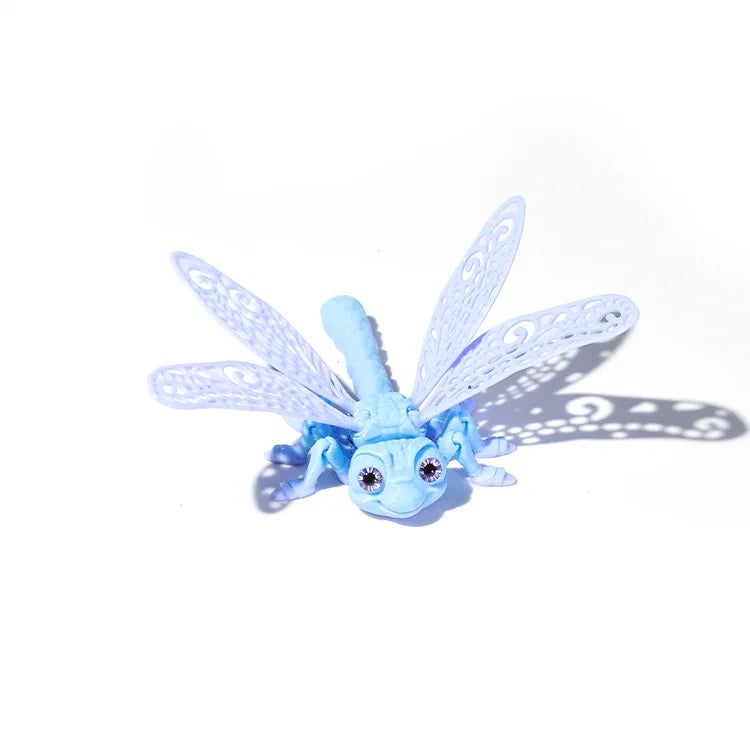 3D Printed Dragonfly Figurine Collectible Desk Decor Transformable Design,For Halloween Christmas Xmas Thanksgiving Toy Kids