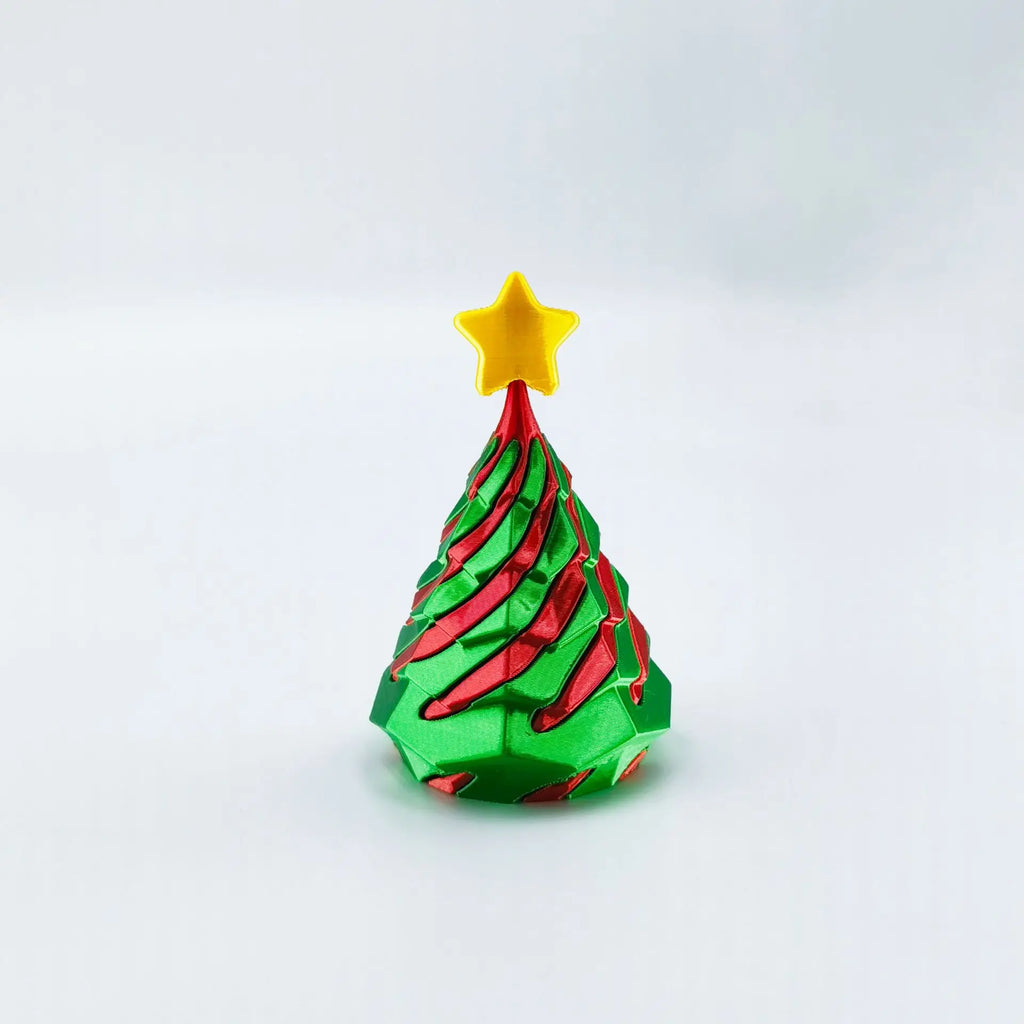 3D printed Christmas tree Mini 3d Printed Christmas Rotating Push and Push Music Ornament Halloween Kid Toy Companionship Gif