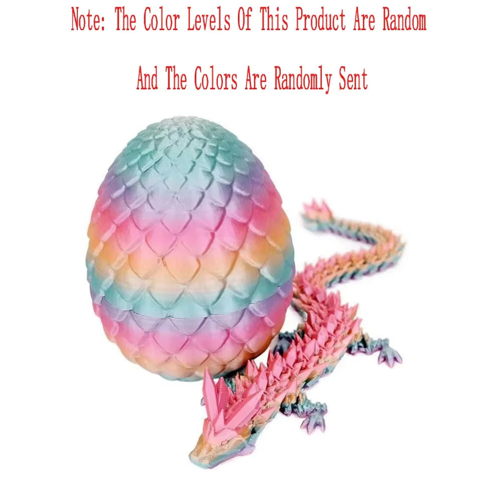 1/2PCS 3D Printed Dragon Egg with Dragon Fully Articulated Dragon Model Movable Rotatable Articulated Desktop Ornament Kid Toy