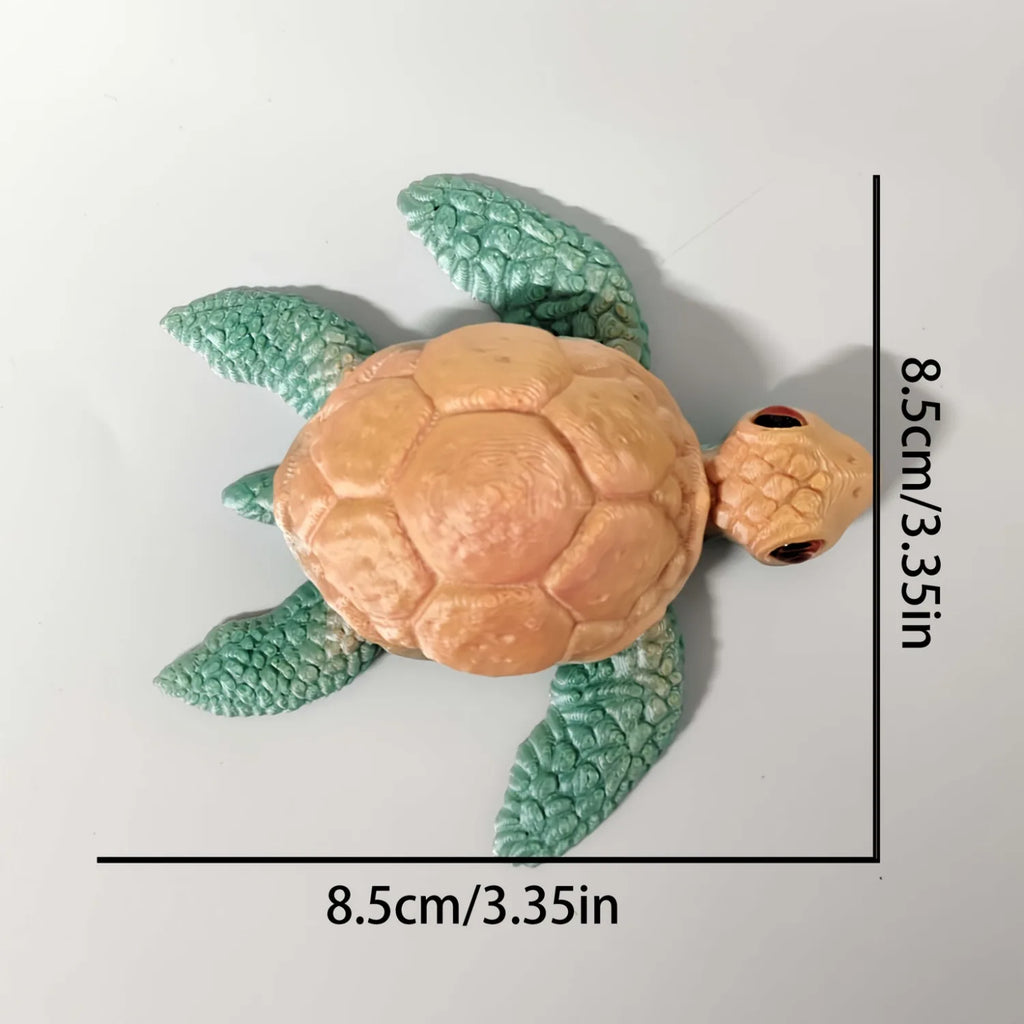 3D Printed Colorful Sea Turtle Model Tortoise Status Flexible Joint Home Office Decor Stress Relief Toy for Autism Fidget Toys