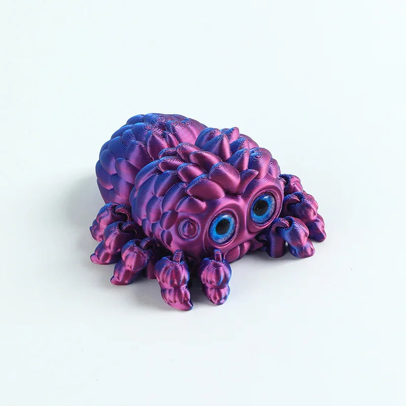 3D Printed Small Spider Cute &Realistic Display Stand Toy Model with Movable Joints for Vehicle Desk Figurine and Christmas Gift