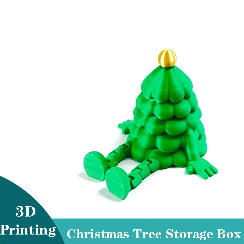 3D Printing Christmas Tree Storage Box Ornament Desktop Ornament 3d Printed Animals Home Office Printed Figures Christmas Gifts