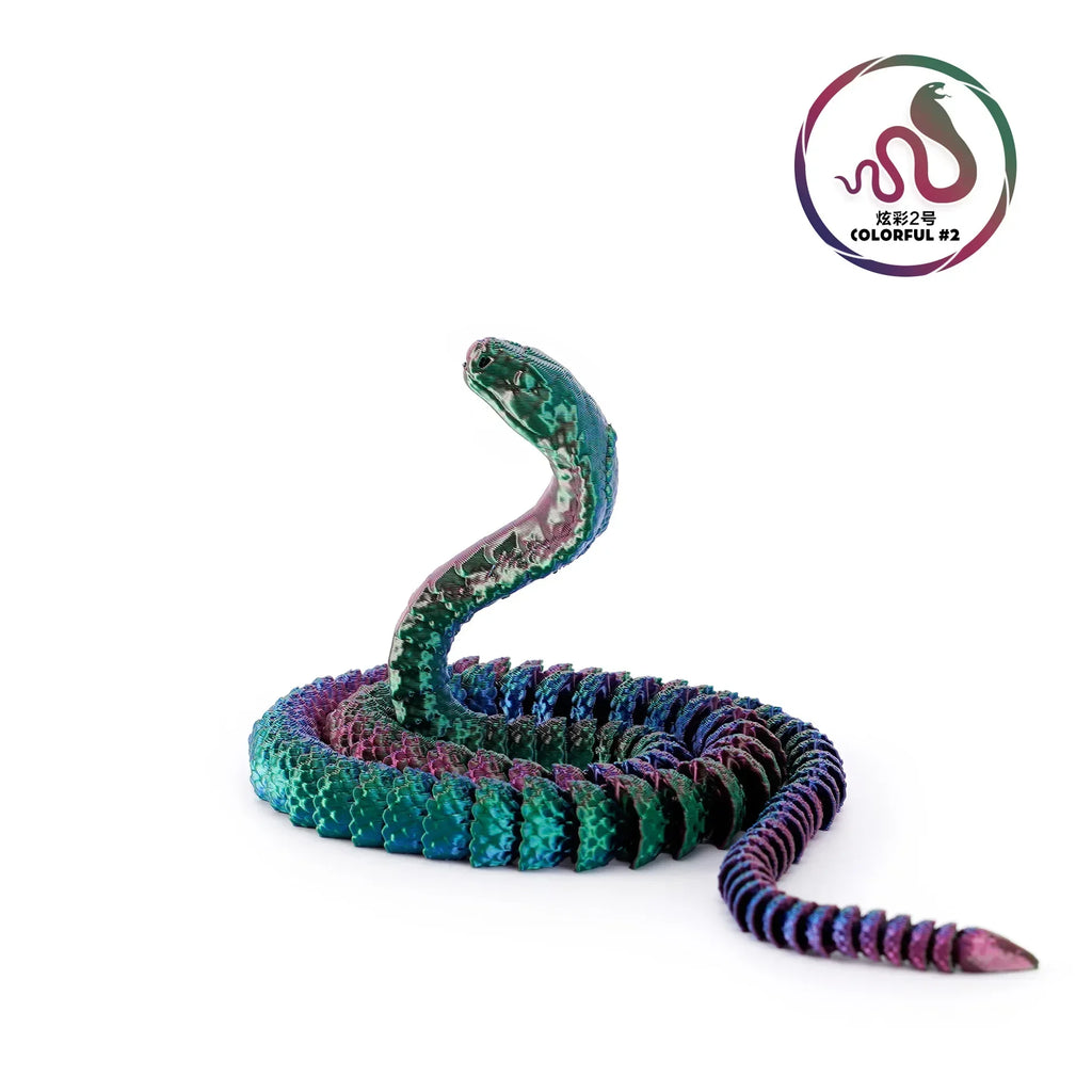 25cm 3D Printed Snake 3D Printed Figure Desk Accessories Toy for Kid 3D Printed Dragon Room Desktop Ornament Office Accessories