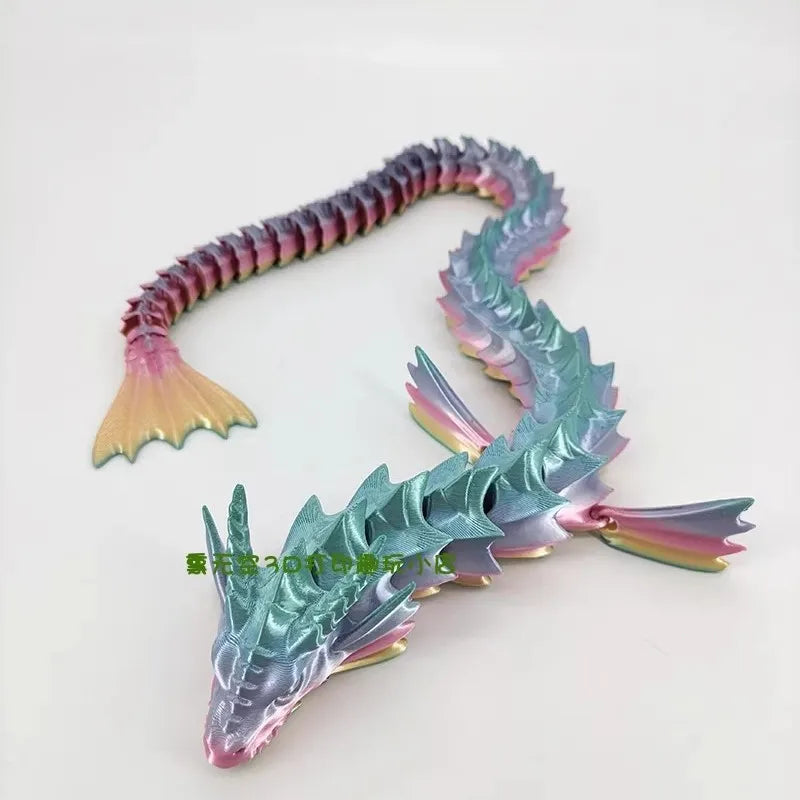 Printed 3D Gem Dragon Crystal Fidget Toy Rotatable Articulated Dragon Ideal Gift for Kids with ADHD Perfect for Birthday New