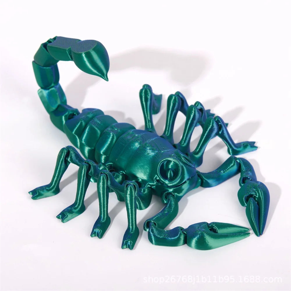 3D Printed Scorpion Simulation Toy Movable Retractable Joints Creative Model Desktop Decoration Collection Ornaments Gifts