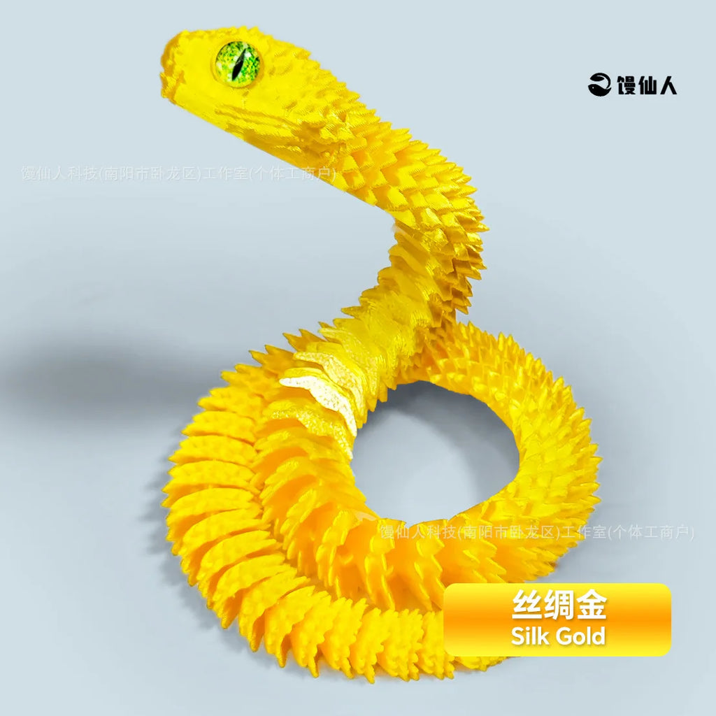 30/60cm 3D Printed Snake Action Figures Articulated Movable Joint Simulation Snake Model Sensory Toys 3D Printed Toys for Kids