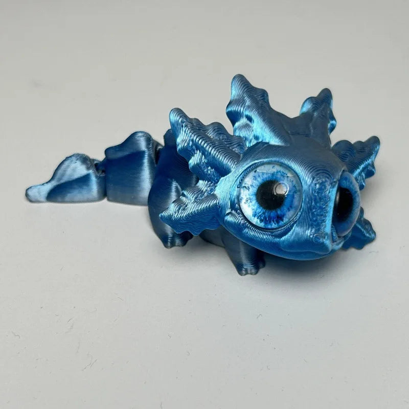 3D Printing Salamander Figures Multi-Joint Movable Simulation Eyes for Home Accessories Kids Gift Living Room Decoration