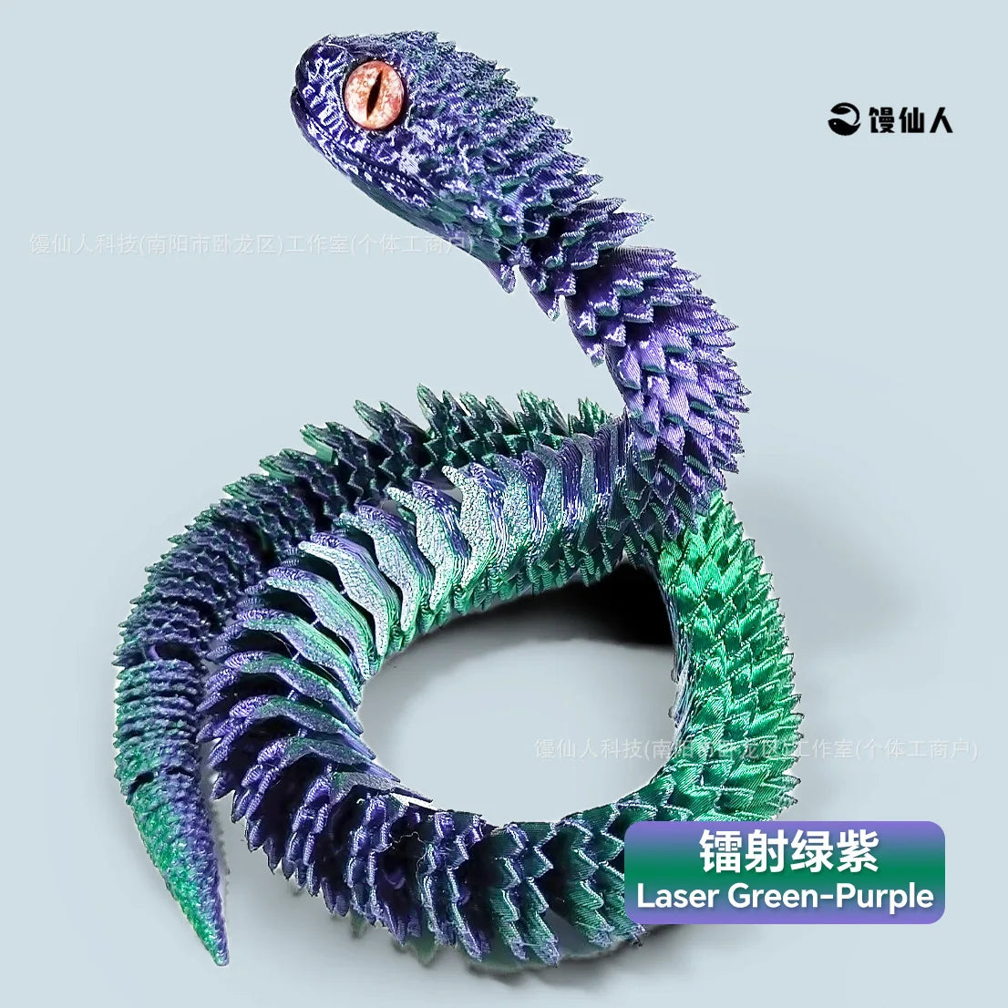 30/60cm 3D Printed Snake Action Figures Articulated Movable Joint Simulation Snake Model Sensory Toys 3D Printed Toys for Kids